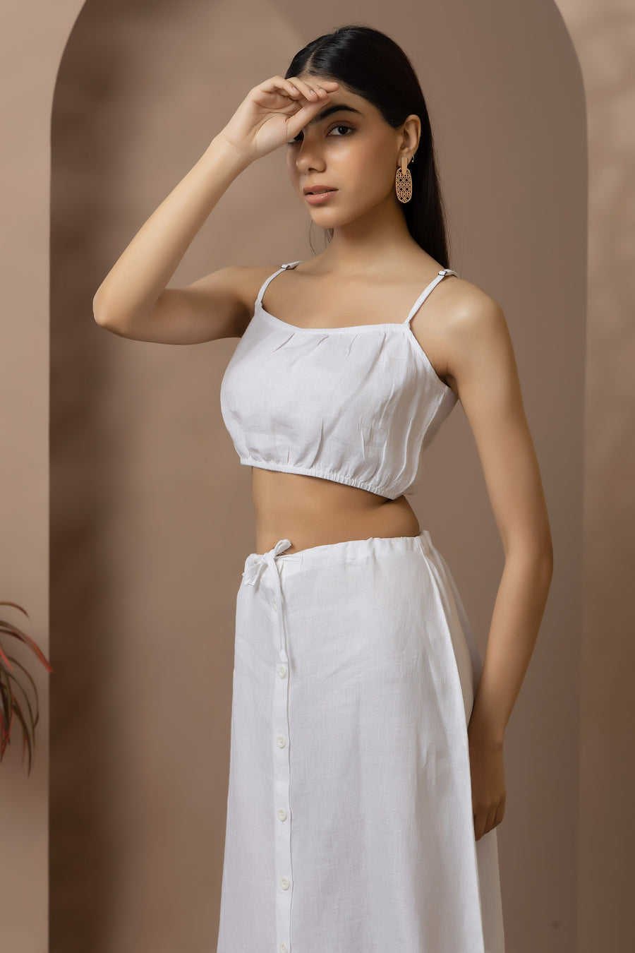 White Linen Co-Ord Set