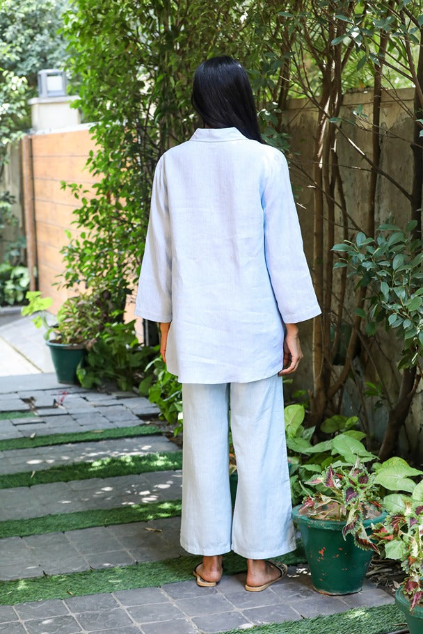 Light Blue Embroidered Shirt