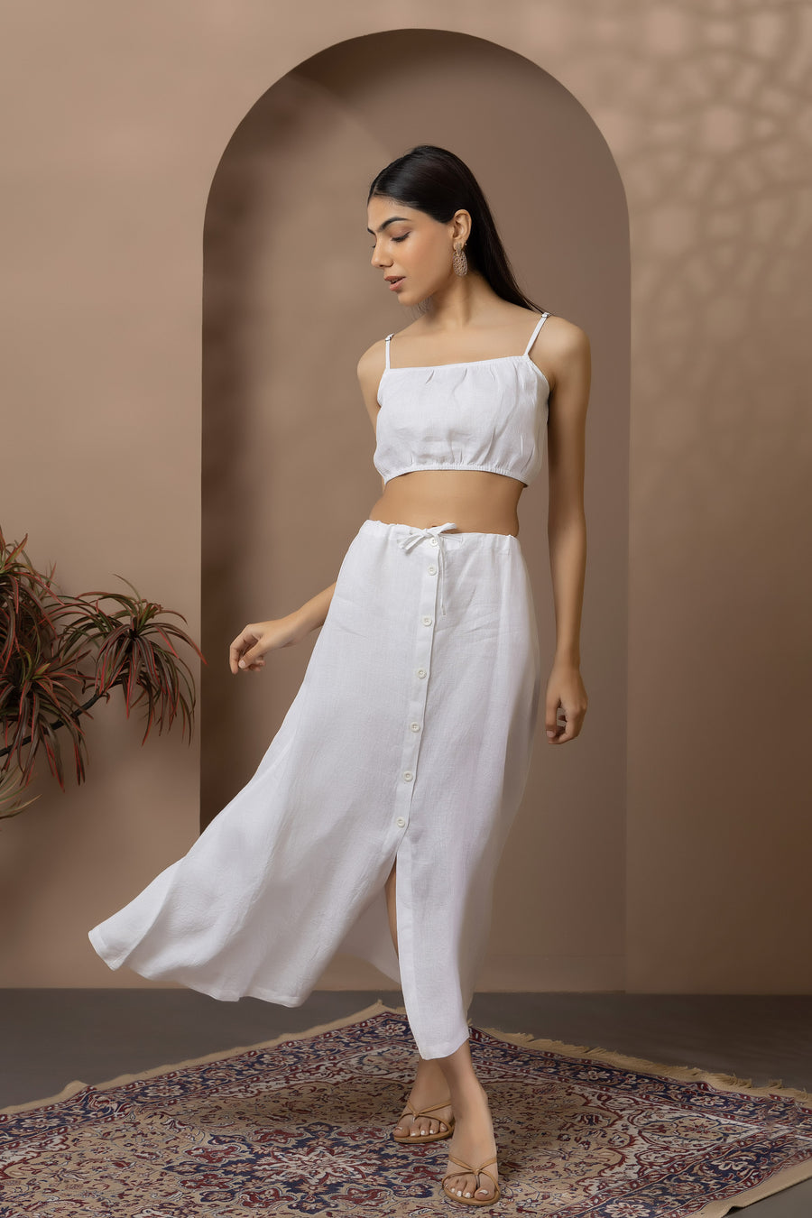 White Linen Co-Ord Set