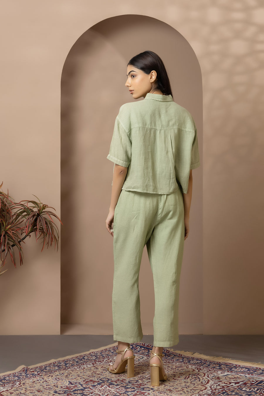 Sage Green Linen Co-Ord Set