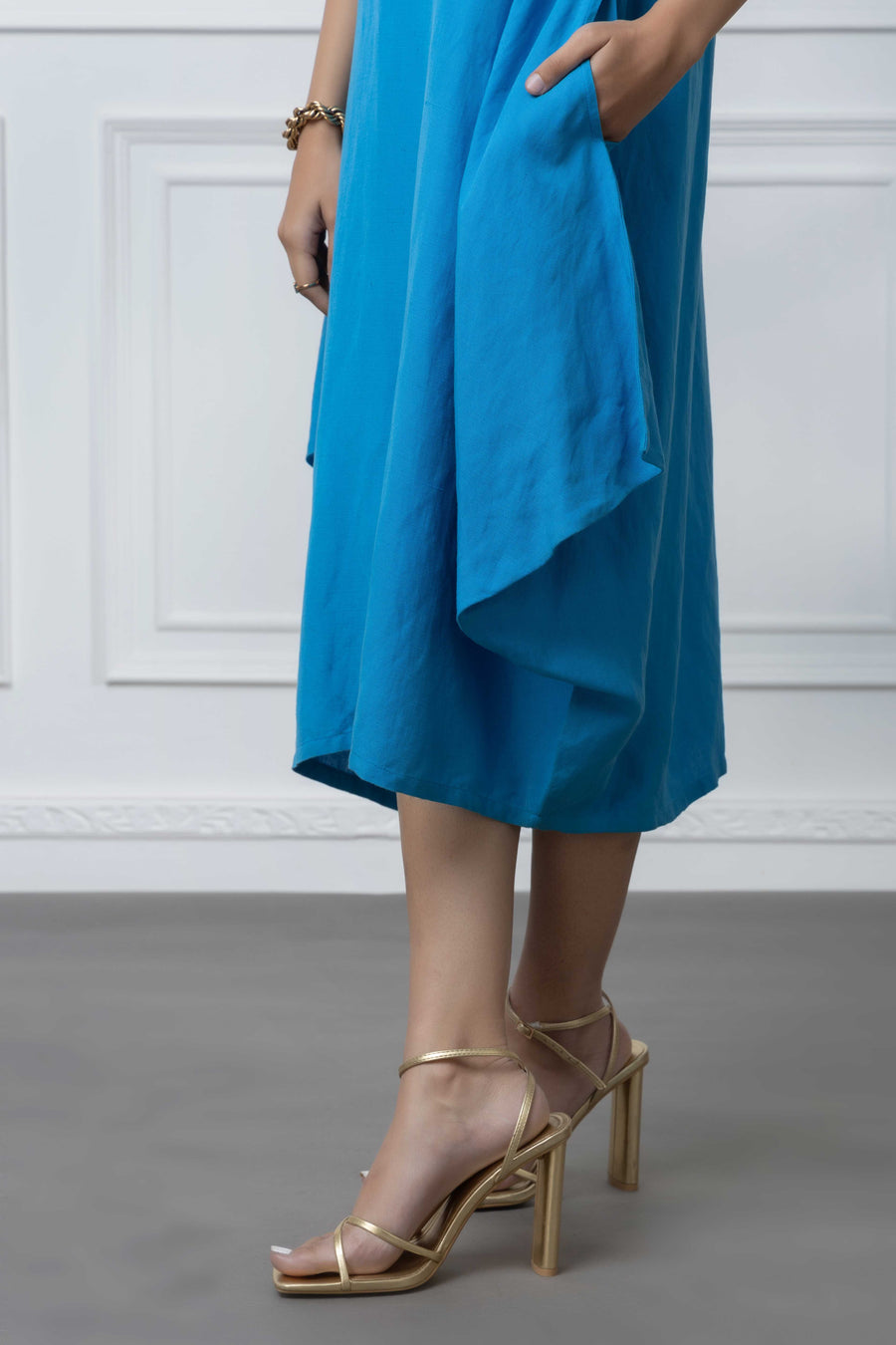 Turquoise Lounge Linen Dress