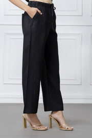 Black Linen Pants With Pockets