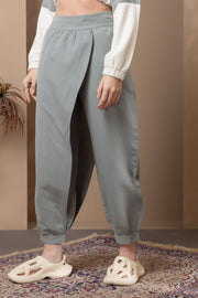 Sage Green Linen Overlap Pant