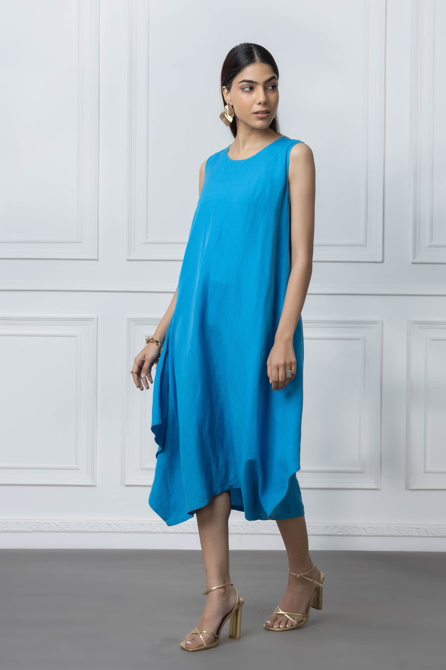 Turquoise Lounge Linen Dress