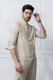 Natural Linen Kurta Shirt