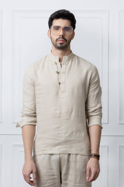 Natural Linen Kurta Shirt