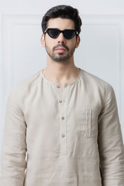 Natural Linen Kurta Shirt