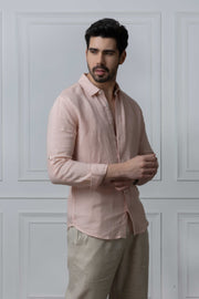 Rose Salmon Linen Shirt