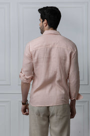 Rose Salmon Linen Shirt