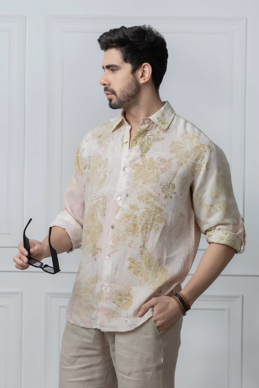 Organic Linen Men's Shirt Full Sleeve