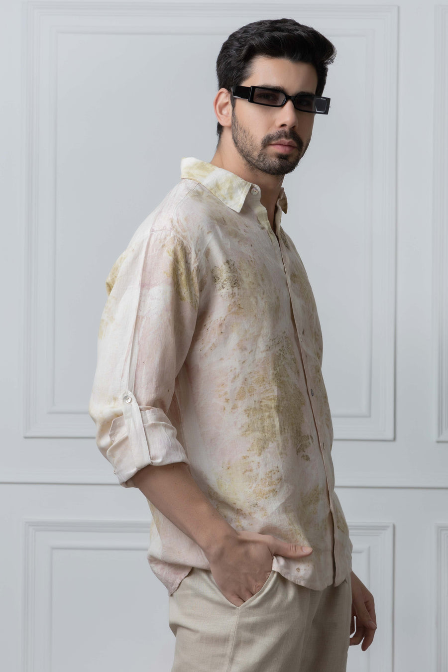 Organic Linen Men's Shirt Full Sleeve