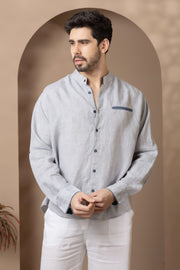 Grey Men's Linen Shirt