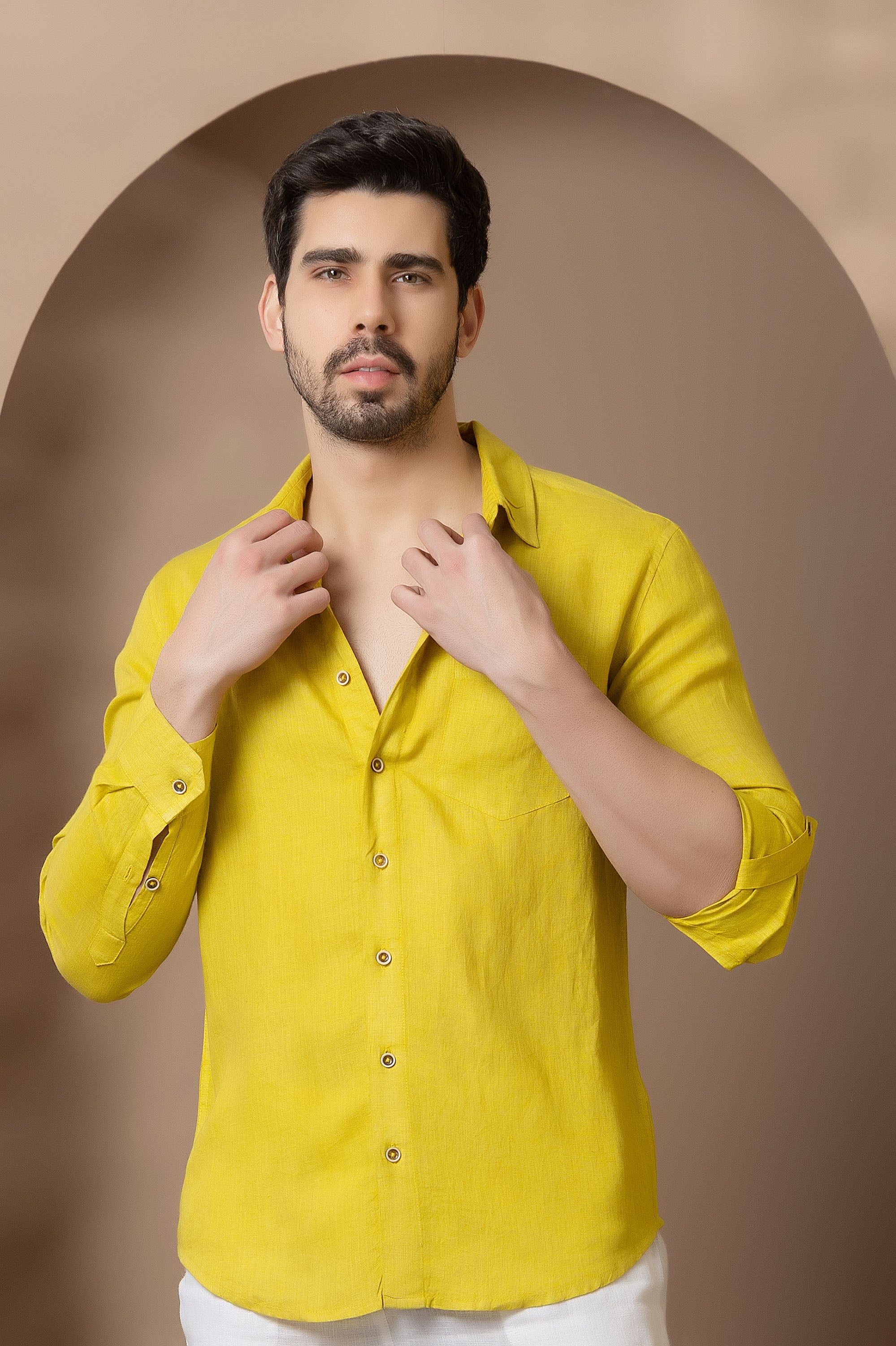 Mustard Linen Shirt