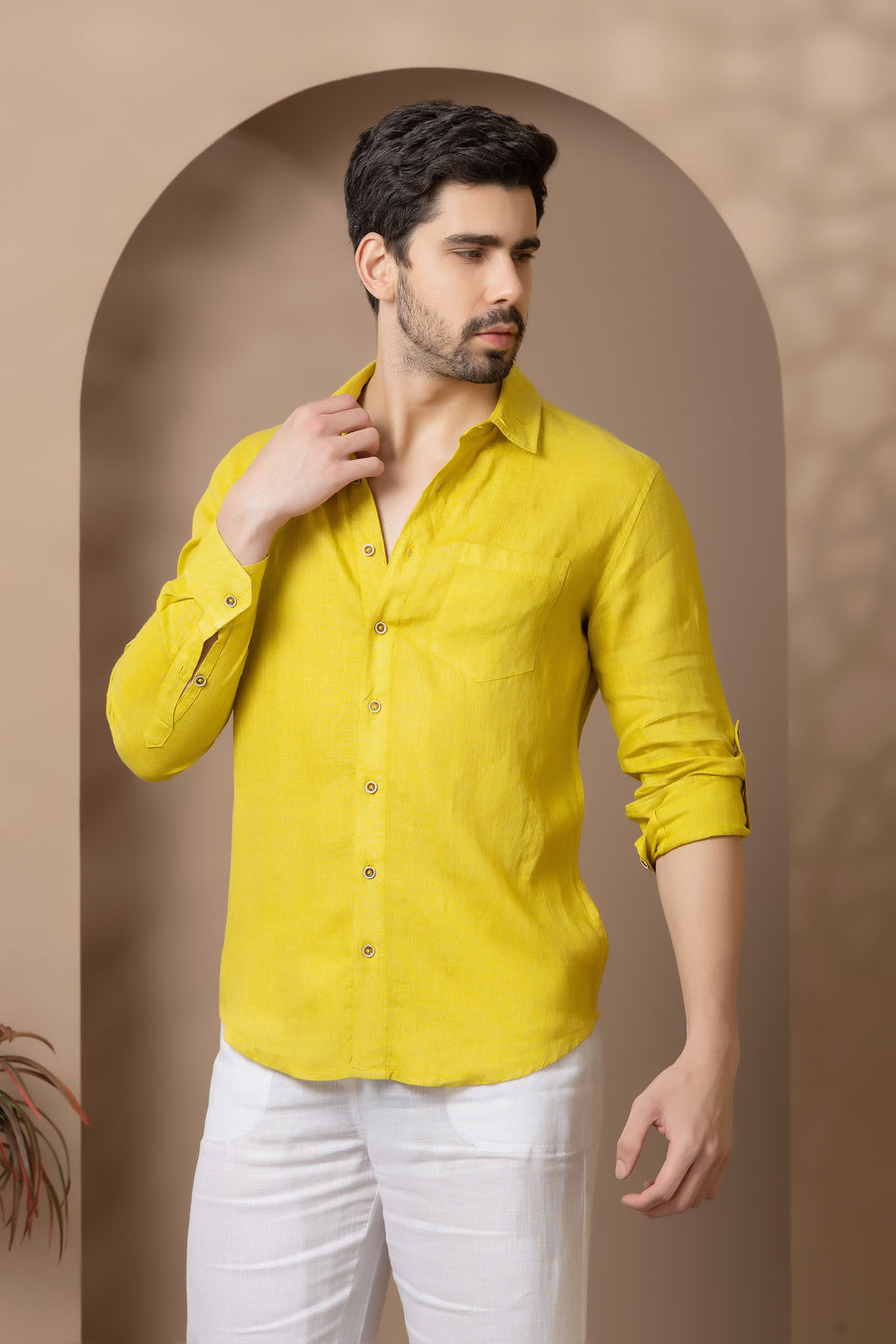 Mustard Linen Shirt