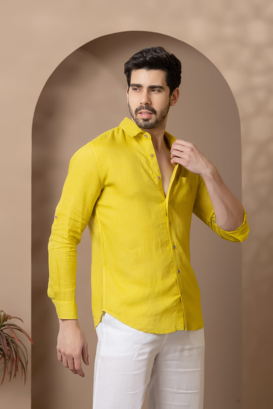 Mustard Linen Shirt