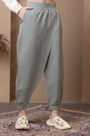 Sage Green Linen Overlap Pant