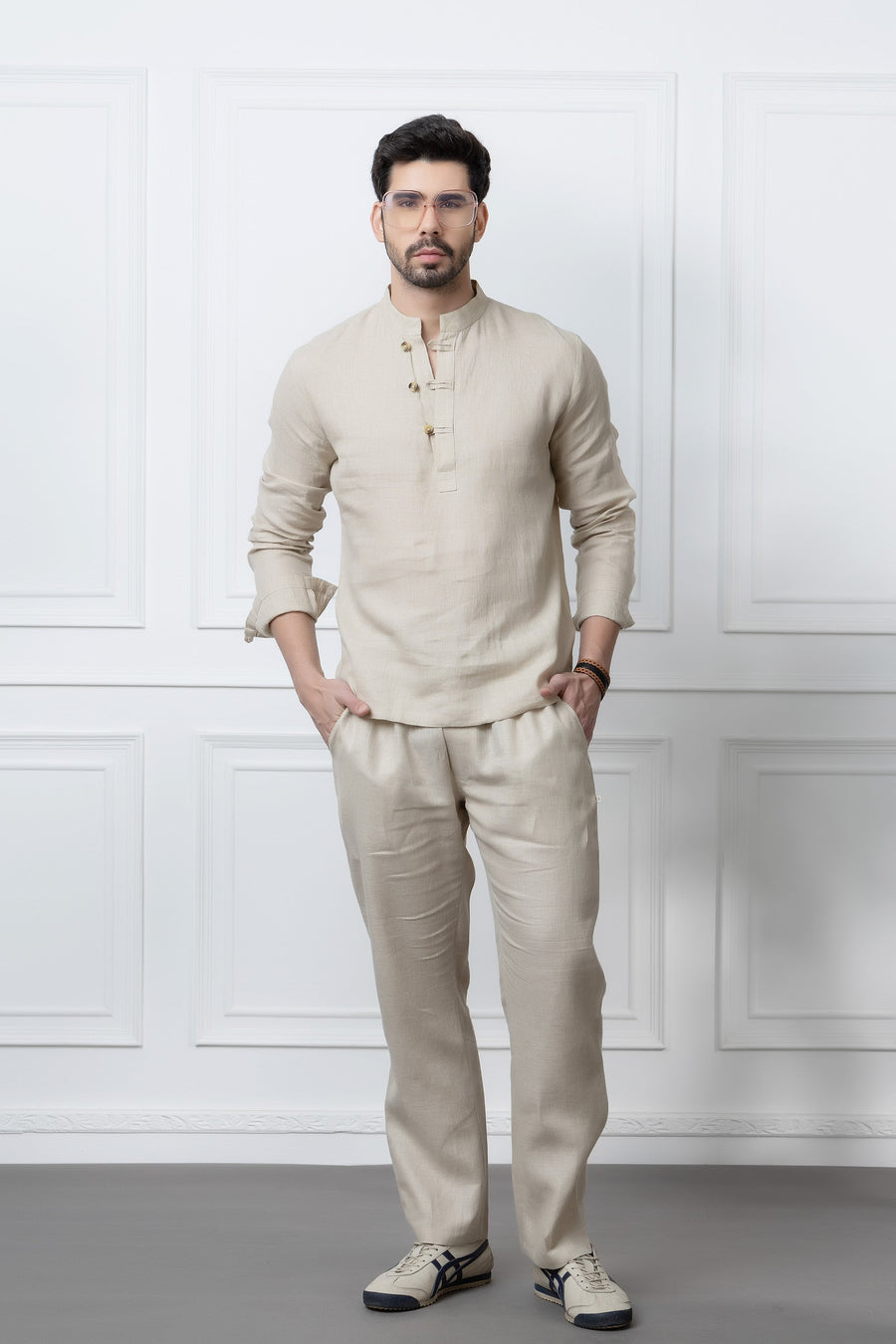 Natural Linen Kurta Shirt