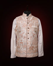 Ivory Rajputana Nehru Jacket