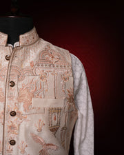 Ivory Rajputana Nehru Jacket