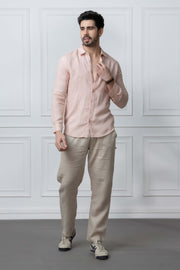 Rose Salmon Linen Shirt