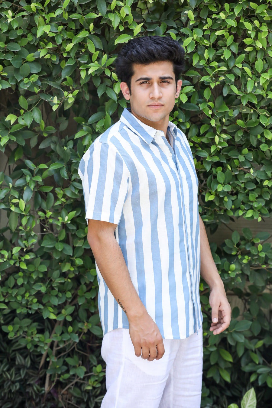 Half Sleeves Striped Shirt