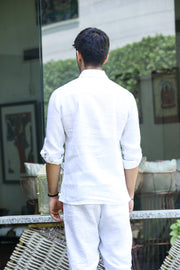 Pure White Linen Shirt