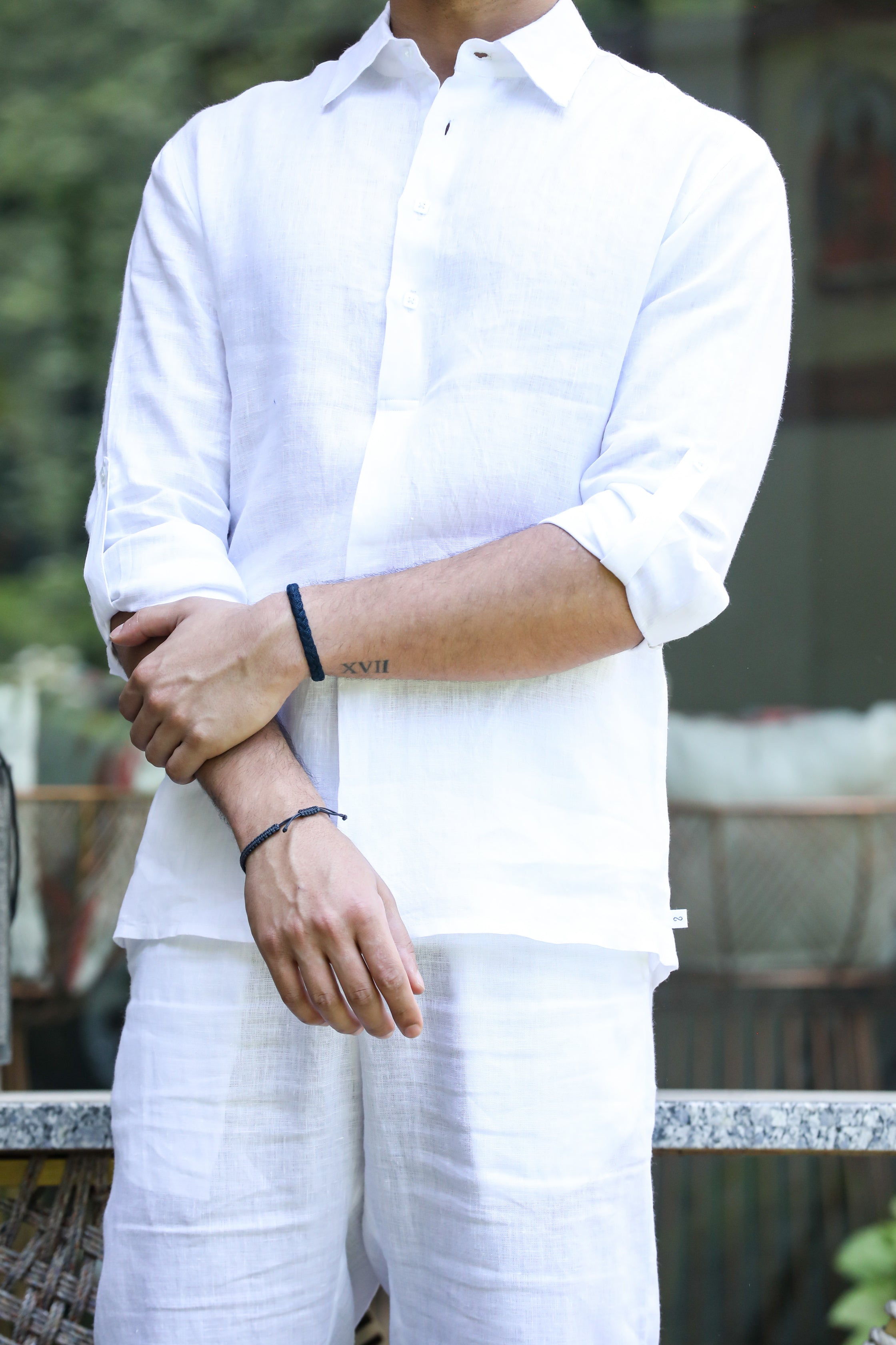 Pure White Linen Shirt
