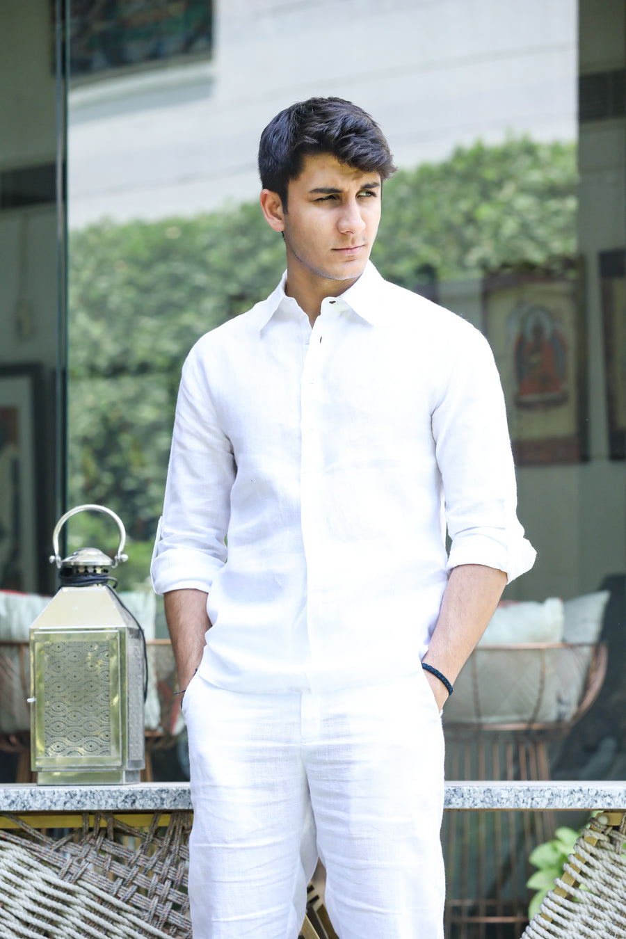 Pure White Linen Shirt