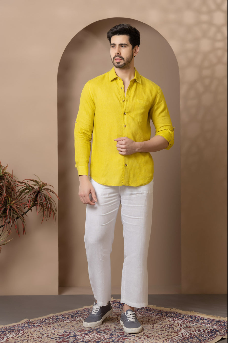 Mustard Linen Shirt